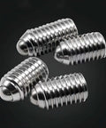 ✝️ M4 x 12mm Ball Point Set Screws, Thread Hex Socket Ball Spring Plungers Set, Hexagonal Socket Ball Plunger, 20Pcs shown individually