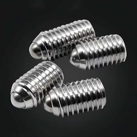 ✝️ M4 x 12mm Ball Point Set Screws, Thread Hex Socket Ball Spring Plungers Set, Hexagonal Socket Ball Plunger, 20Pcs shown individually