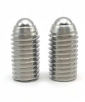 Two M4 x 12mm ball point set screws, thread hex socket ball spring plungers set, hexagonal socket ball plunger, displayed vertically