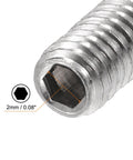 Close-up of Ball Point Set Screws M4 X 6Mm 304 Stainless Steel Ball Plunger Hex Socket Screws showing hex socket design