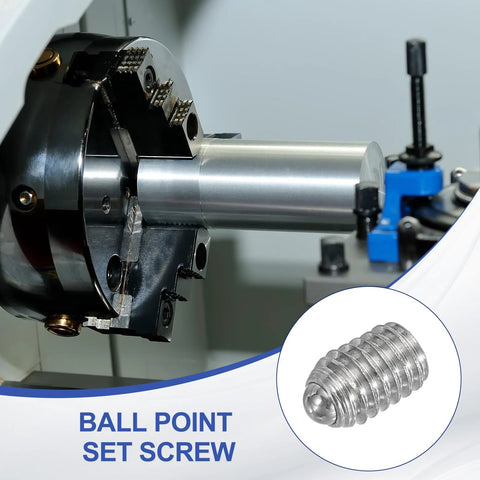 Ball Point Set Screws M4x6mm 304 Stainless Steel Hex Socket shown in machinery application