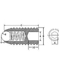 M5 10mm Long Carbon Steel Ball Plunger / Hex Head - VXB Ball Bearings