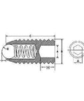 M5 10mm Length - Stainless Steel Ball Plunger / Hex Head - Buy Bearings online - Fast US Shipping