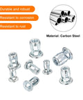 Multi Grip Rivet Jack Nuts Set M5 0.8 Petal Carbon Steel With Zinc Finish 25 Pieces displayed with corrosion resistance benefits