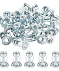 Multi Grip Rivet Jack Nuts Set M5 0.8 Petal Carbon Steel With Zinc Finish 25 Pieces for Plastic Pressboard Hardboard Projects