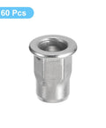 Heavy Duty M5 Half Hex Rivet Nuts With Flat Head For Metal And Plastic 60Pcs Set In 304 Stainless Steel Threaded Insert Nuts For M5 Size By Uxcell Right Now
