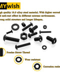 420 Piece M5 Nuts And Bolts Set With Hex Button Head Screws In 8mm to 30mm Lengths, Includes Flat Washers and Nuts