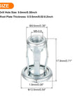 Diagram of Multi Grip Rivet Jack Nuts Set M5 0.8 Petal Carbon Steel With Zinc Finish showing dimensions and size details.