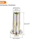 Multi Grip Rivet Nut Set Heavy Duty Uxcell M5 Flat Head Carbon Steel Pre Bulbed Shank 10 Pack with Zinc Plated Finish