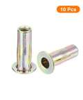 Multi Grip Rivet Nut Set Heavy Duty Uxcell M5 Flat Head Carbon Steel Pre Bulbed Shank 10 Pack With Zinc Plated Finish