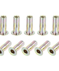Multi Grip Rivet Nut Set Heavy Duty Uxcell M5 Flat Head Carbon Steel Pre Bulbed Shank 10 Pack With Zinc Plated Finish