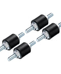 M5 Rubber Isolator Mounts With Studs 15x15mm Vibration Dampers Zinc Plated Cylindrical Thread Mounts 4 Pack Includes 8 M5 Lock Nuts