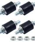 4 Pieces M5 Rubber Mounts Shock Absorber Vibration Isolator Mount for Air Compressors, Garage Motors and Diesel Engines Durably Built with Metal and Rubber
