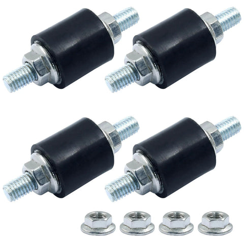 4 Pieces M5 Rubber Mounts Shock Absorber Vibration Isolator Mount for Air Compressors, Garage Motors and Diesel Engines Durably Built with Metal and Rubber