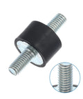 Durable M5 rubber anti vibration isolators dampen engine shocks and reduce noise, 15x10mm size with 10mm thread for compressors.
