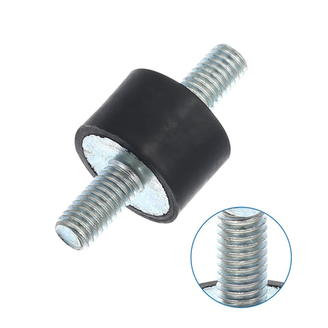 Durable M5 rubber anti vibration isolators dampen engine shocks and reduce noise, 15x10mm size with 10mm thread for compressors.