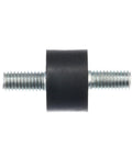 Durable M5 rubber anti vibration isolators dampen engine shocks and reduce noise, shown with 15x10mm footprint and 10mm thread length.