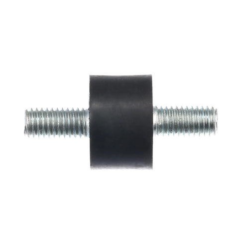 Durable M5 rubber anti vibration isolators dampen engine shocks and reduce noise, shown with 15x10mm footprint and 10mm thread length.