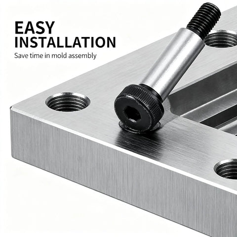 Six Pack M5 Shoulder Screw Bolts Set With 6mm Shoulder And 25mm Total Length 12.9 Grade Alloy Steel Allen Hex Socket Head in metal assembly