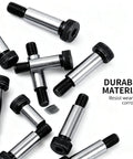 Six Pack M5 Shoulder Screw Bolts Set With 6mm Shoulder And 25mm Total Length 12.9 Grade Alloy Steel Allen Hex Socket Head shown