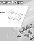 M5 Roll In Spring Loaded T Nuts 100 Pcs M5x0.8 Nickel Plated Carbon Steel For 20x20 Aluminum Extrusions 20 Series diagram