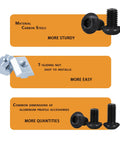 300 Pcs M5 T Nut and Screw Kit for 2020 Aluminum Extrusion Hardware with T-sliding nut and carbon steel screws.