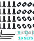 16 Pack M5 T Nut Screws Replacement Set For MLOCK Rail Mounts with nuts, screws, and wrenches displayed in grid.