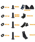 260Pcs M5 T Nuts And Screws Kit For MLok And Rail Mounts Compatible With 2020 Aluminum Profiles, showing various M5 sizes and angles.