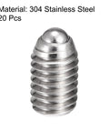 Ball Point Set Screws M5 X 8mm 304 Stainless Steel Hex Socket Ball Plungers, showing a single screw, close-up view.