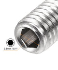 Ball Point Set Screws M5 X 8mm 304 Stainless Steel Hex Socket Ball Plungers With 1.1mm Stroke, showing 2.5mm hex socket