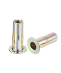 Multi Grip Rivet Nut Set Heavy Duty Uxcell M5 Flat Head Carbon Steel Pre Bulbed Shank 10 Pack With Zinc Plated Finish