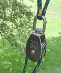 ✝️ M50 Single Pulley Snatch Block Lifting Crane Heavy Duty Swivel Hook 304 Stainless Steel, 3/8" Rope x 2" Sheave, 800 lbs Load (M50-2PCS)