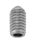 20 pack M6 x 10mm stainless steel spring ball plunger screws with hex drive, close-up view of the precision positioning plunger