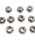 Ten Pack M6 304 stainless steel ball coolant nozzles with screw lock, front view in CNC tool turret format for precise coolant coverage.
