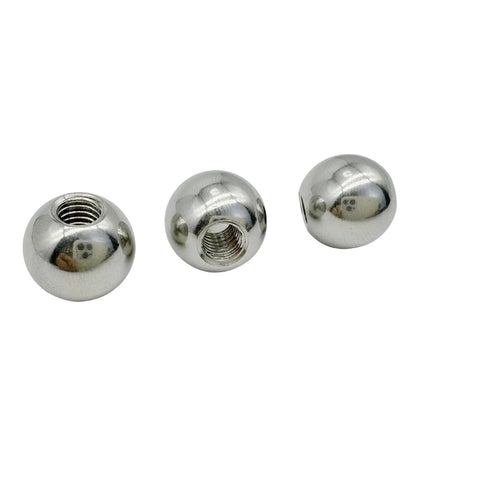 Close-up of Ten Pack M6 12mm 304 Stainless Steel Ball Coolant Nozzles With Screw Lock For CNC Lathes And Milling Machines Tool Turrets