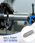 M6x16mm Ball Point Set Screws 10 Pcs 304 Stainless Steel Hex Socket Spring Ball Point Grub Screws for industrial machinery