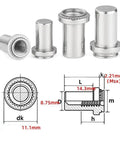 20 Pieces M6-2 Stainless Steel Rivet Nuts Waterproof Sealing Rivet Nuts Set For DIY Projects Outdoor Indoor Use Rustproof 304 Stainless Steel Fasteners With Easy Install