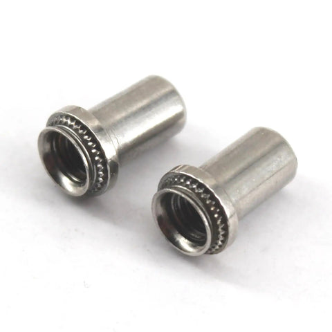 Close-up of 20 Pieces M6-2 Stainless Steel Rivet Nuts Waterproof Sealing Rivet Nuts Set For DIY Projects Outdoor Indoor Use Rustproof