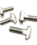 M6 30mm Hammer Head T Slot Bolts For 3030 Aluminum Extrusion 8mm T Slot Drop In Sliding T Bolt Screw Stud Nickel Plated Carbon Steel
