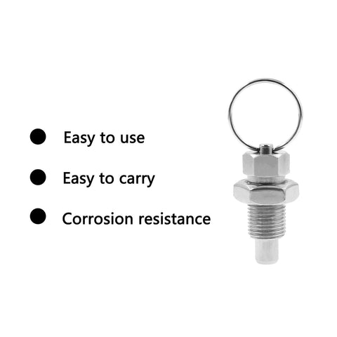 Stainless Steel Spring Plunger with Pull Ring, Stubby Hand-Retractable Non-Locking Index Plunger, corrosion-resistant, easy to use