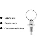 M6-3mm Stainless Steel Spring Plunger with Pull Ring, Stubby Hand-Retractable Non-Locking Index Plunger, corrosion resistance