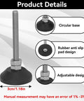 Adjustable M6 Furniture Leveling Feet Set Of 4 with swivel table glides showing circular rubber base and adjustable design.
