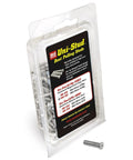 Package of M6 Aluminum Pulling Studs Al Mg 250 Pack For AutoShot Tools with one stud on display