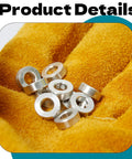 M6 Aluminum Spacers Set, 10 Pieces, Silver Round Screw Standoffs on Fabric, 6.2mm ID x 12mm OD x 4mm Thick