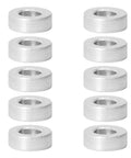 M6 Aluminum Spacers Set, 10 Pieces, Silver Round Screw Standoffs 6.2mm ID X 12mm OD X 4mm Thick for M6 Bolts.
