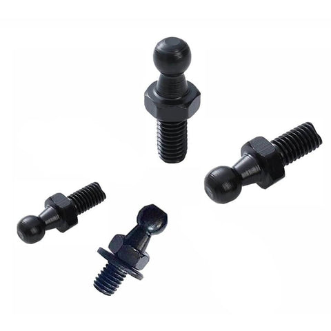 5pcs 10mm Ball Studs with Hardware, M6 Ball Screws 6mm Female Thread x 1/2" Long Shank for Gas Struts Lift Support Strut Fitting (Black, M6 5pcs)
