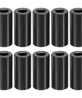 M6 Aluminum Spacers 10 Piece Set, Black Round Screw Standoffs, 1/2 In OD X 1 In L, for electronics and robotics projects