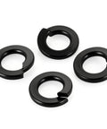 M6 Black Spring Lock Washer 304 Stainless Steel With Black Coating 50 Pcs shown in a set of four
