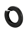M6 Black Spring Lock Washer 304 Stainless Steel With Black Coating shown in side view
