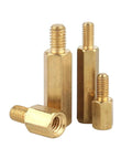 Close-up of M6 Brass Standoff Screws Kit 40 Pcs Single End Female Threaded Hex Spacers PCB